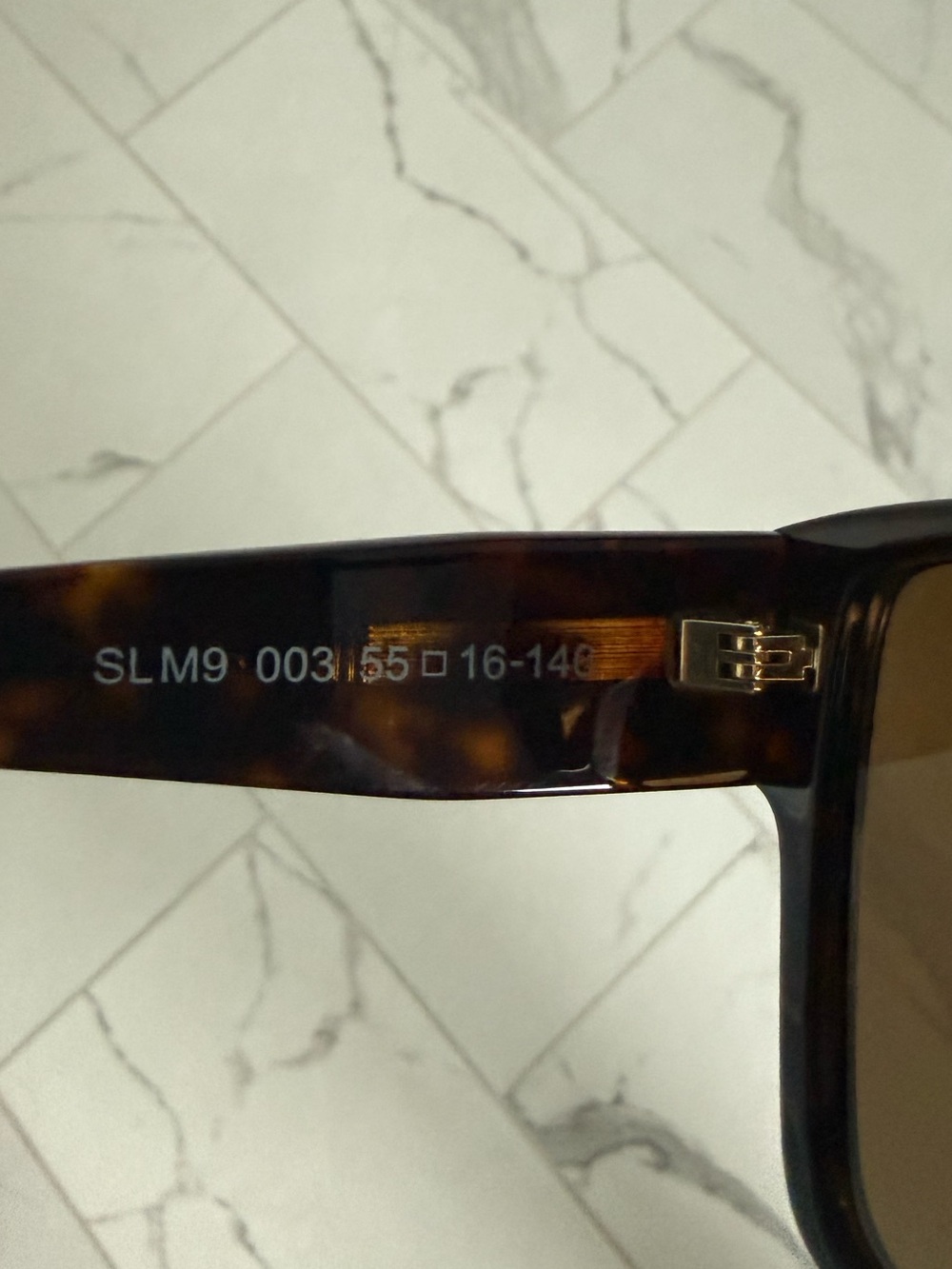 Saint Laurent Square Women's Sunglasses - Classic UV Protection. Tortoise - Picture 6 of 9